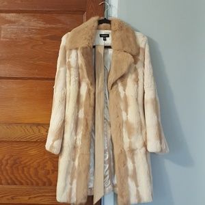 So Soft Rabbit Fur Coat with Belt